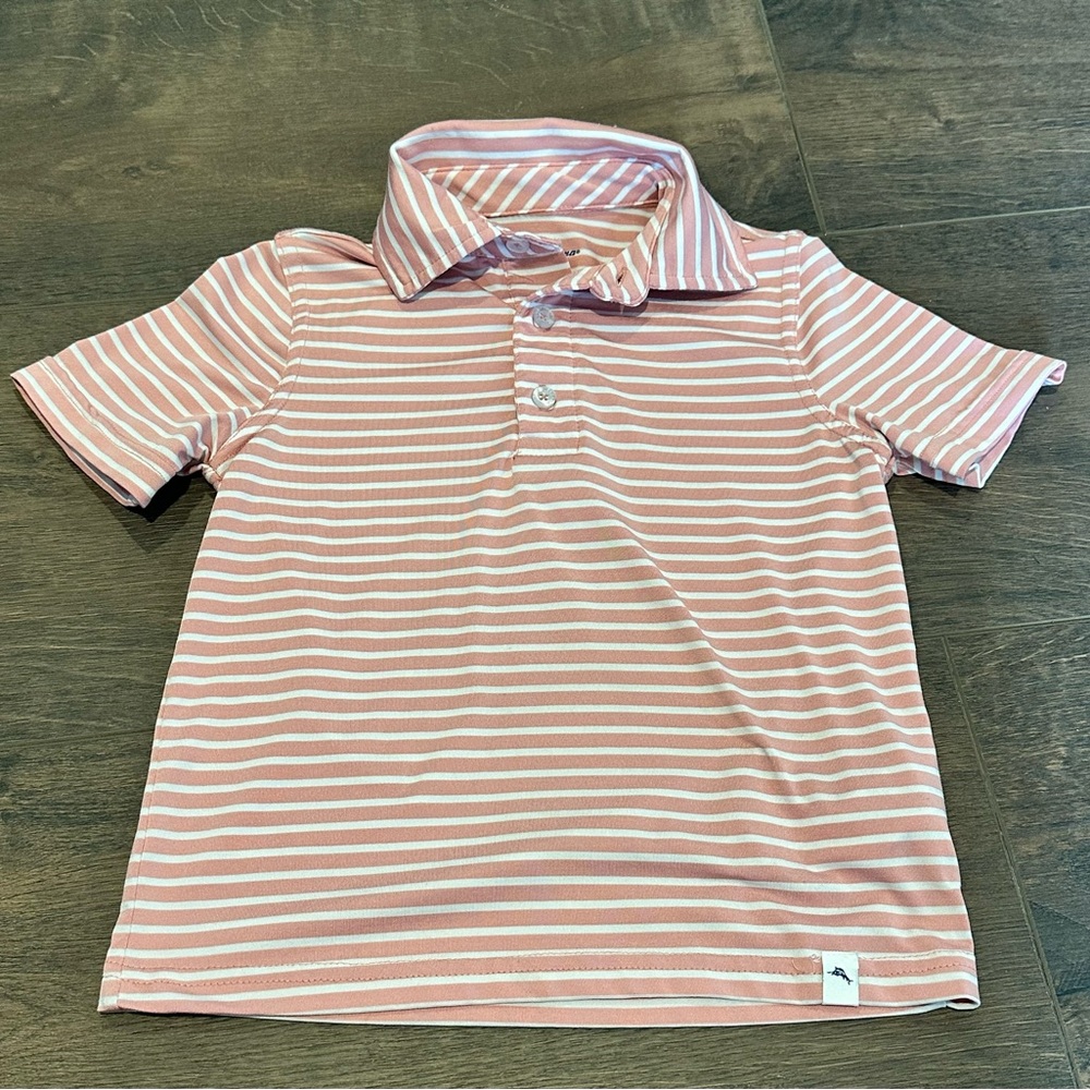 Tommy Bahama Kids Pink Striped Polo Shirt